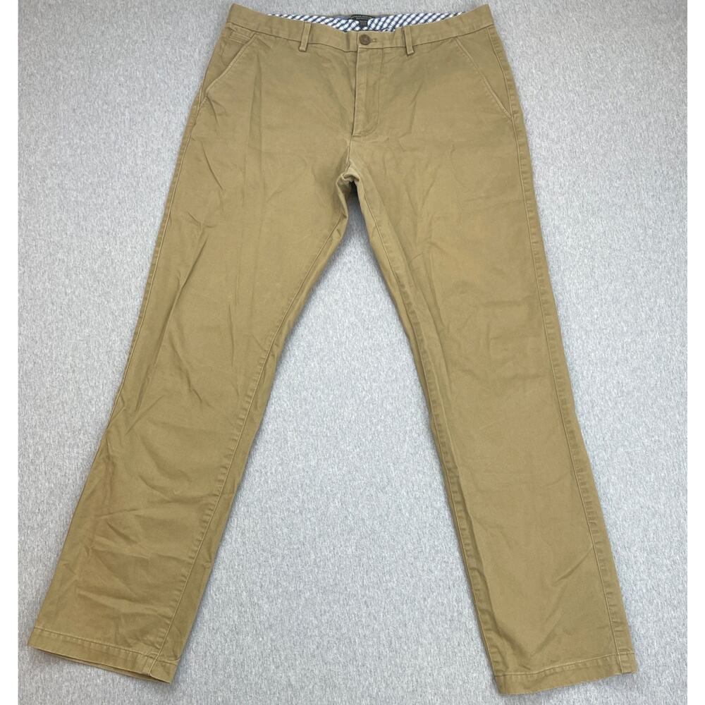 Banana Republic Pants Mens 34 x 34 Khaki Kentfield Chino Flat Front Straight Fit